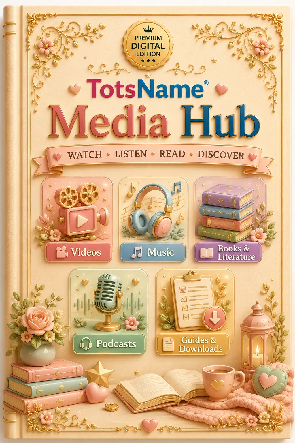 TotsName Media Hub — watch, listen, read and discover