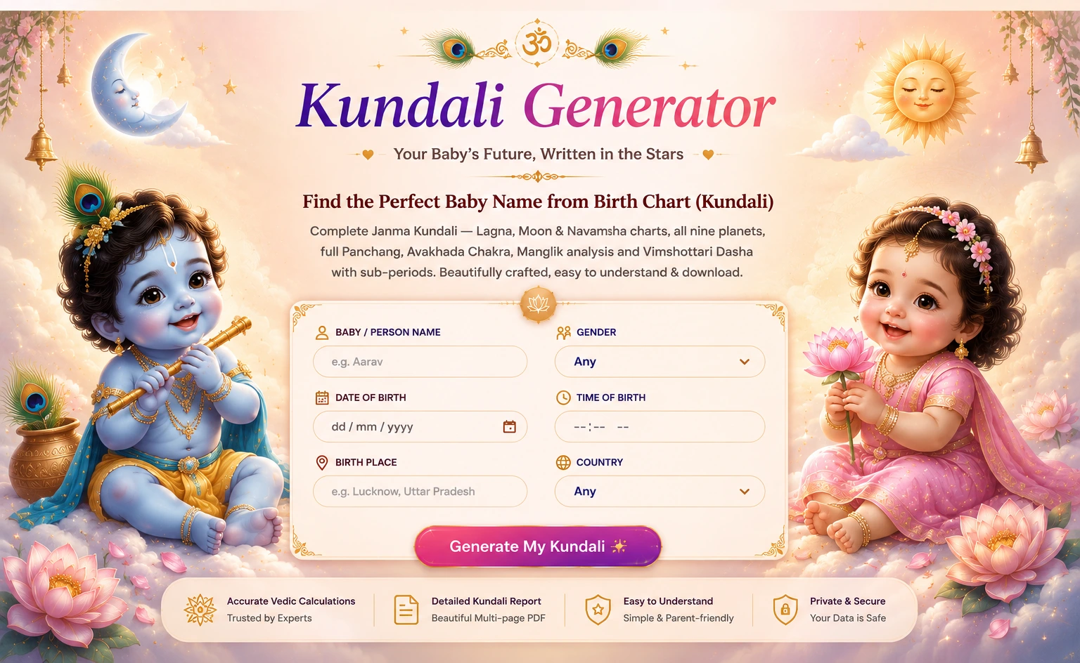 Kundali Generator — TotsName