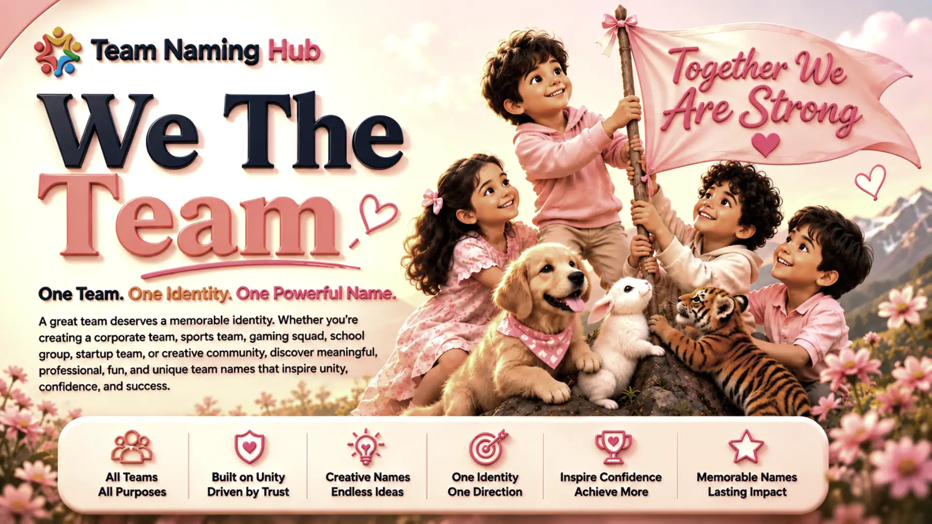 We The Team — One Team. One Identity. One Powerful Name. Discover meaningful team names.